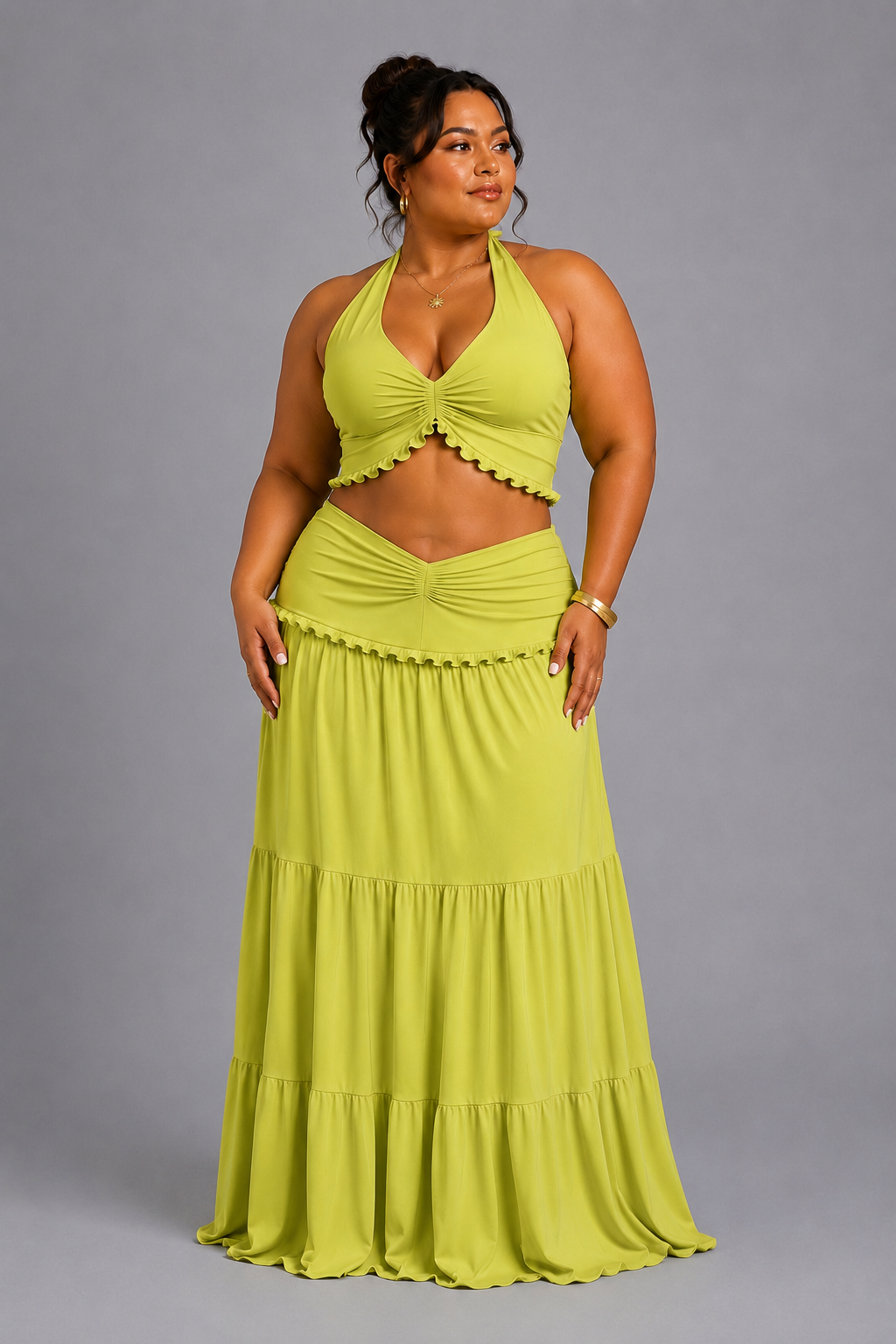 Selene Halter Two-Piece Maxi Set