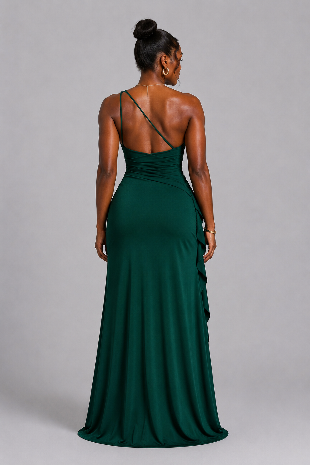 Seraphina One-Shoulder Satin Gown