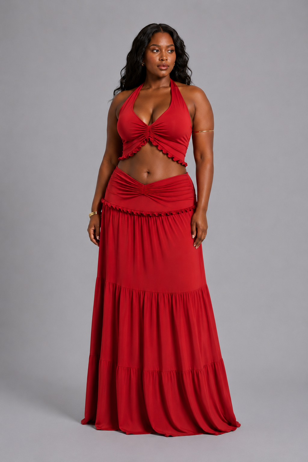 Selene Halter Two-Piece Maxi Set