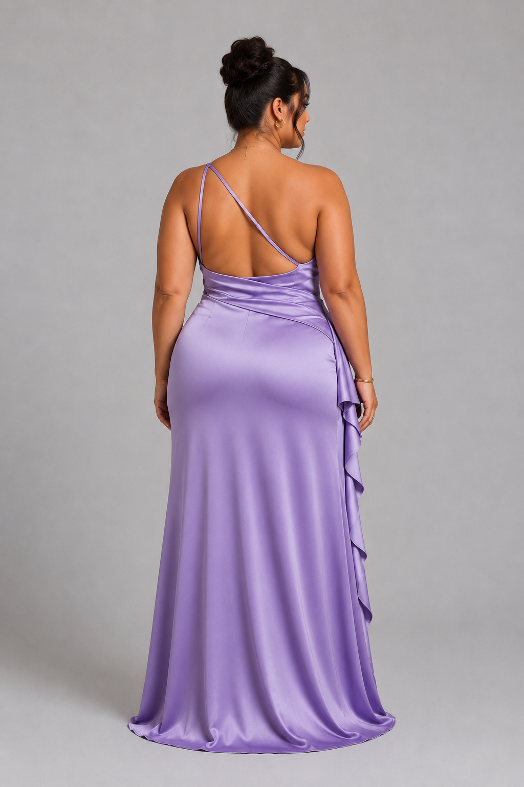 Seraphina One-Shoulder Satin Gown