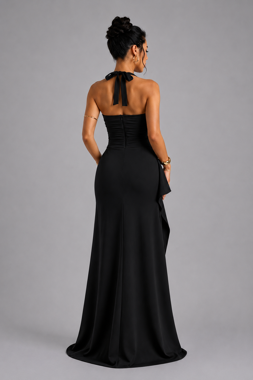Valencia Halter Slit Maxi Dress