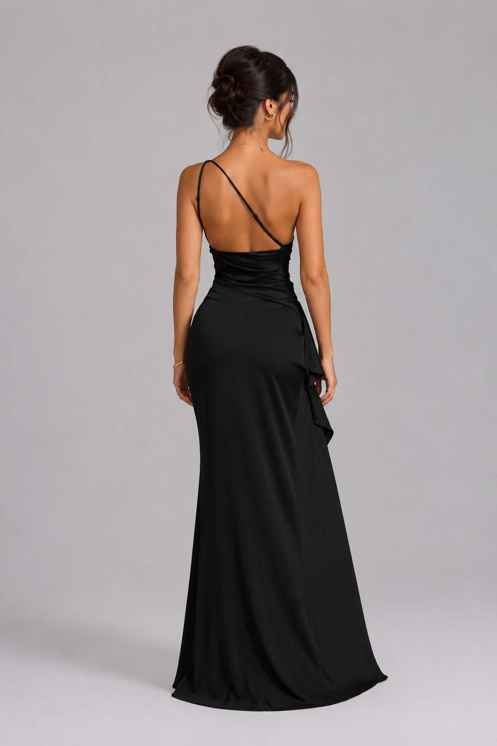 Seraphina One-Shoulder Satin Gown