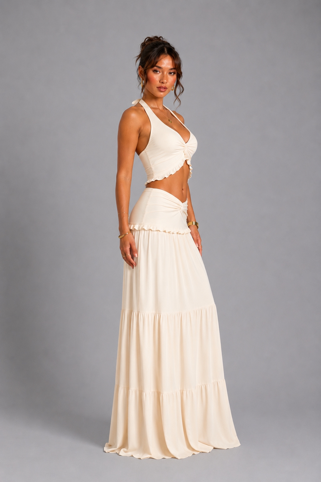 Selene Halter Two-Piece Maxi Set