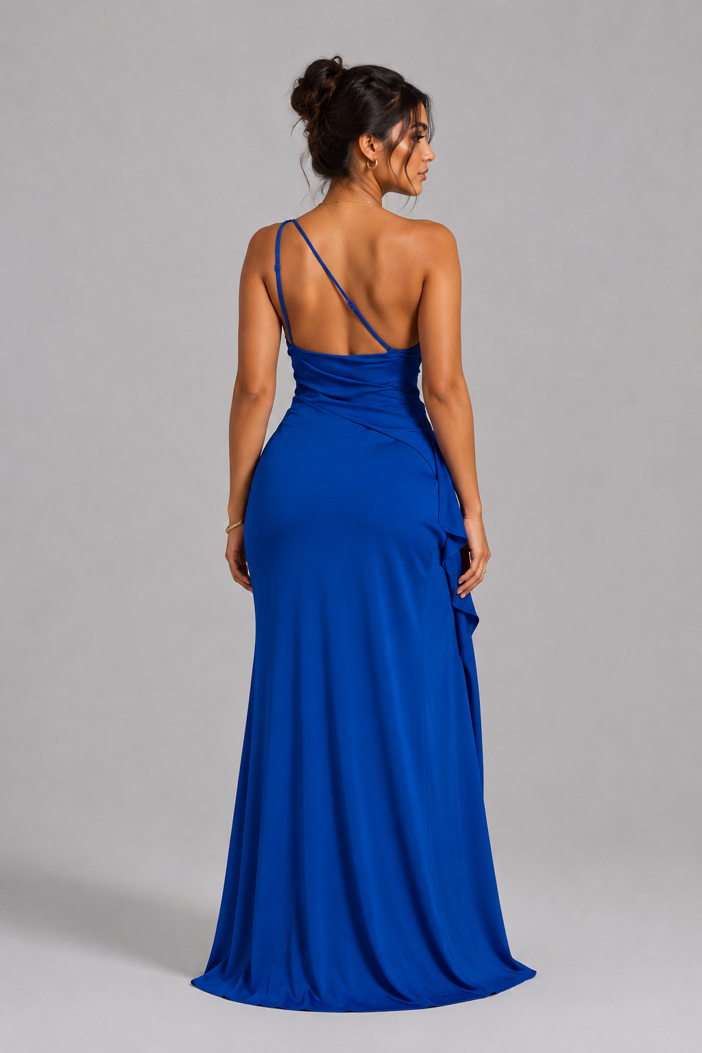 Seraphina One-Shoulder Satin Gown