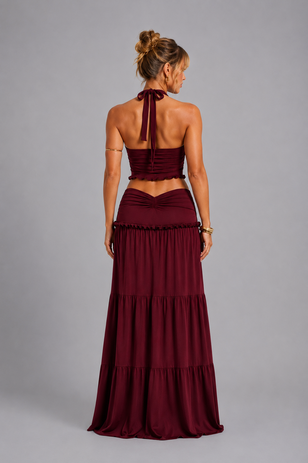 Selene Halter Two-Piece Maxi Set