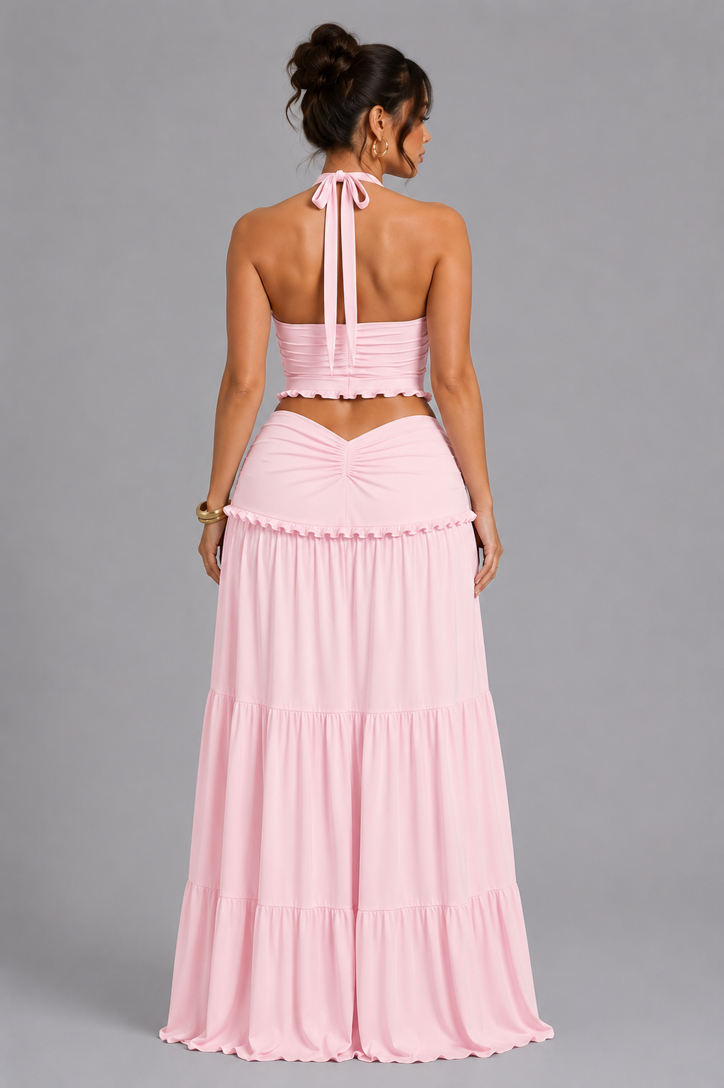 Selene Halter Two-Piece Maxi Set