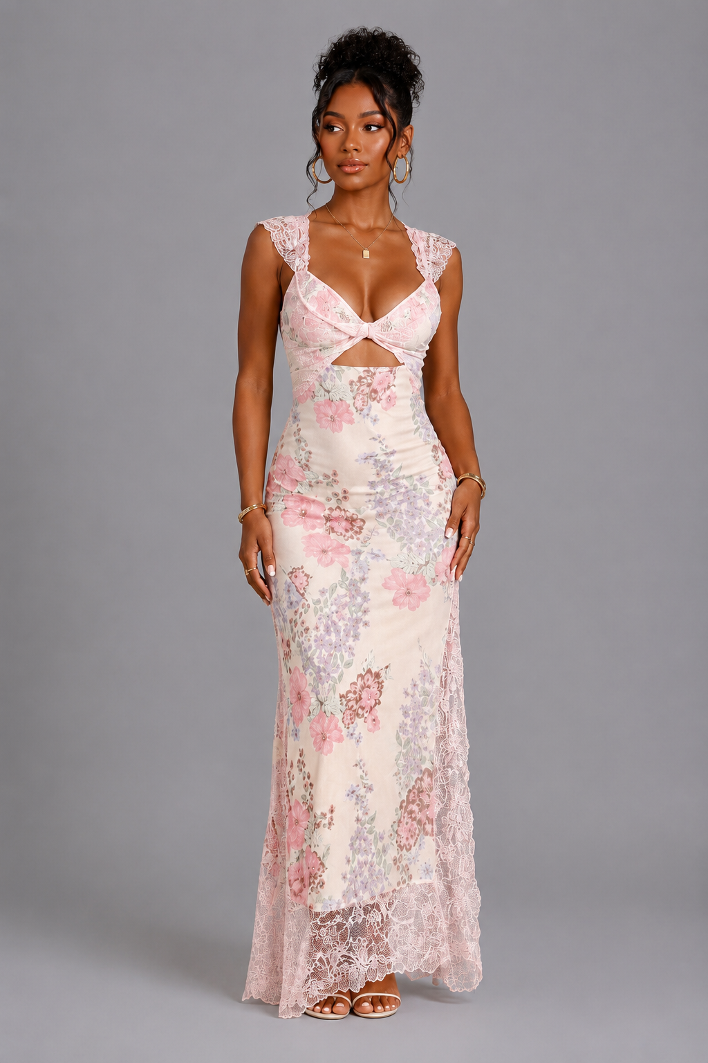 Celestine Floral Lace Maxi Dress