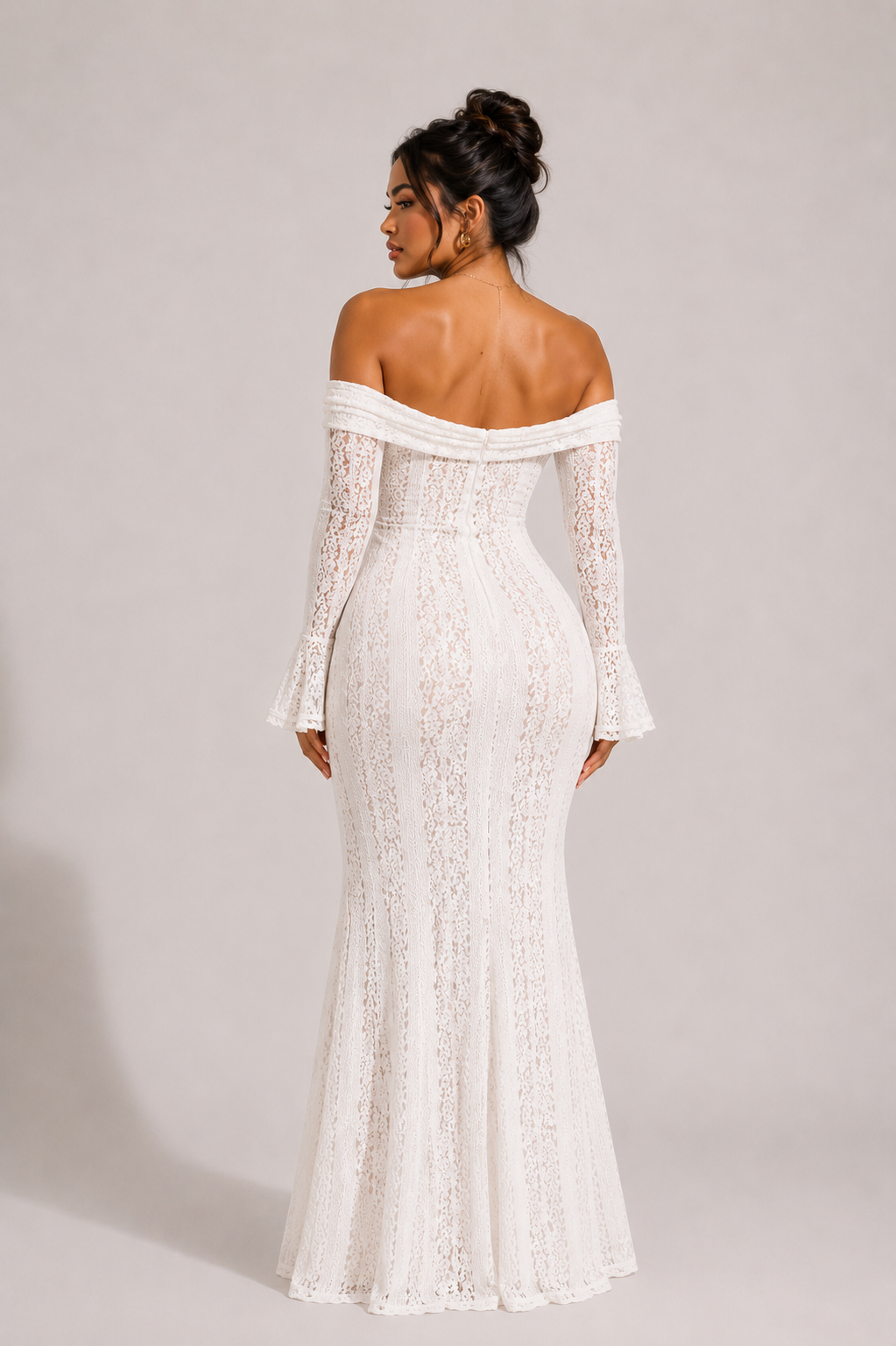 Elowen Lace Off-Shoulder Maxi Dress