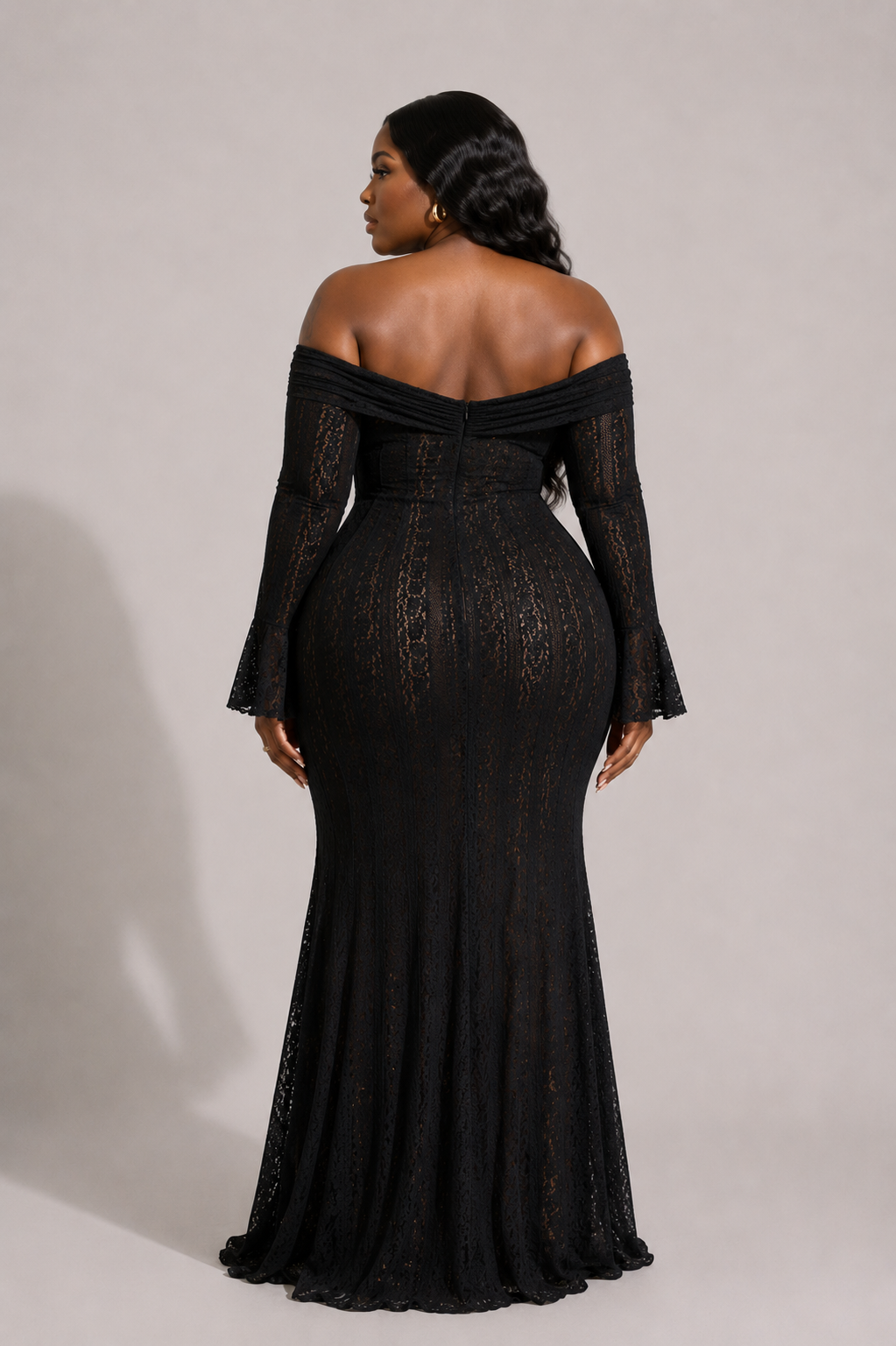 Elowen Lace Off-Shoulder Maxi Dress